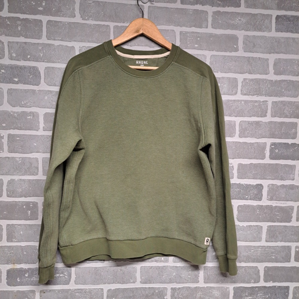 RHONE  Mens Heritage Midweight Crew Neck Pullover Sweatshirt Size Medium